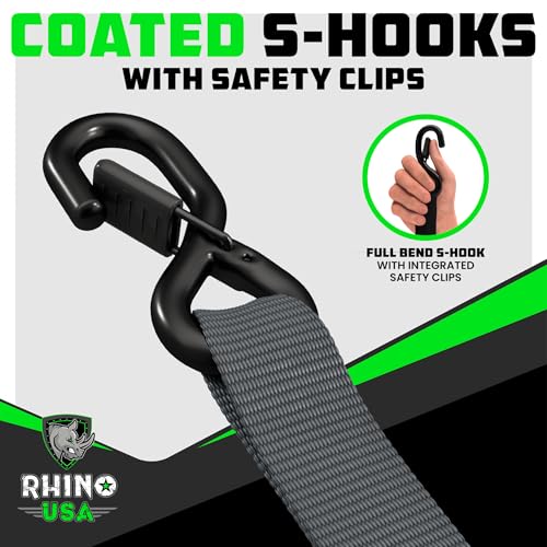 Heavy Duty Ratchet Straps 4-Pack Black X56714