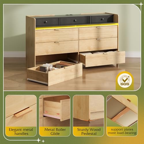 9 Drawer Wood Dresser C37856