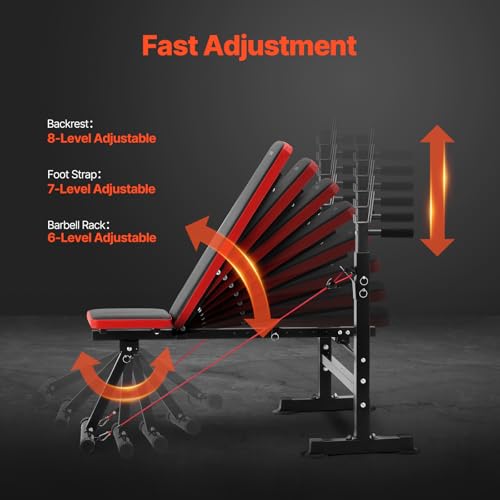 6-in-1 Adjustable Weight Bench Set B47311