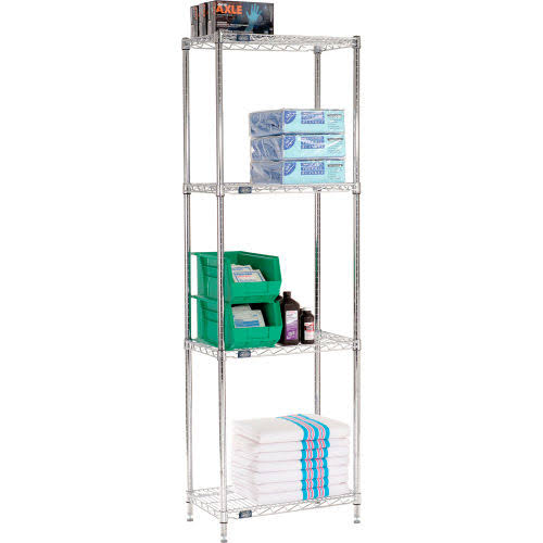 Chrome Wire Shelving Starter 30x22W x 14x22D x 74x22H S4849