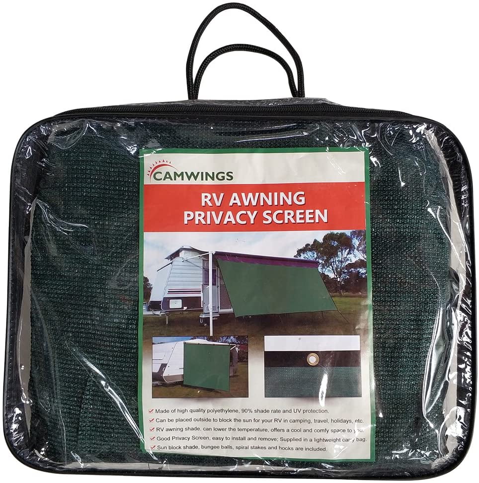 Dark Green RV Awning Privacy Screen Shade Panel Kit O9064