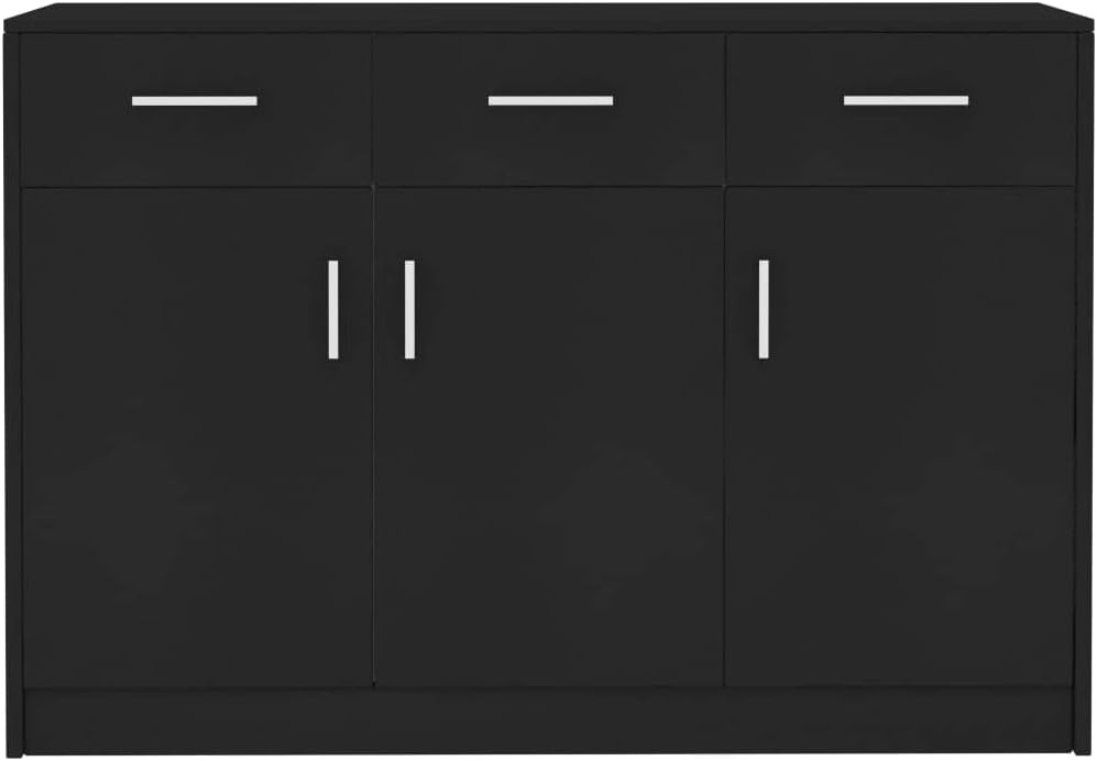Black Chipboard Sideboard A350