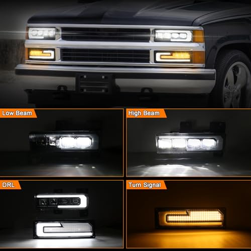 LED Headlight Assembly with DRL Turn Signal B1740