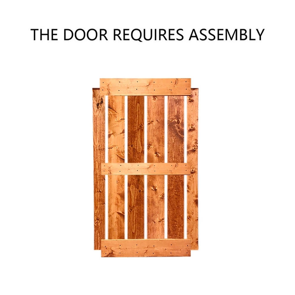 Sage Green Double Barn Door with Hardware Kit V4553