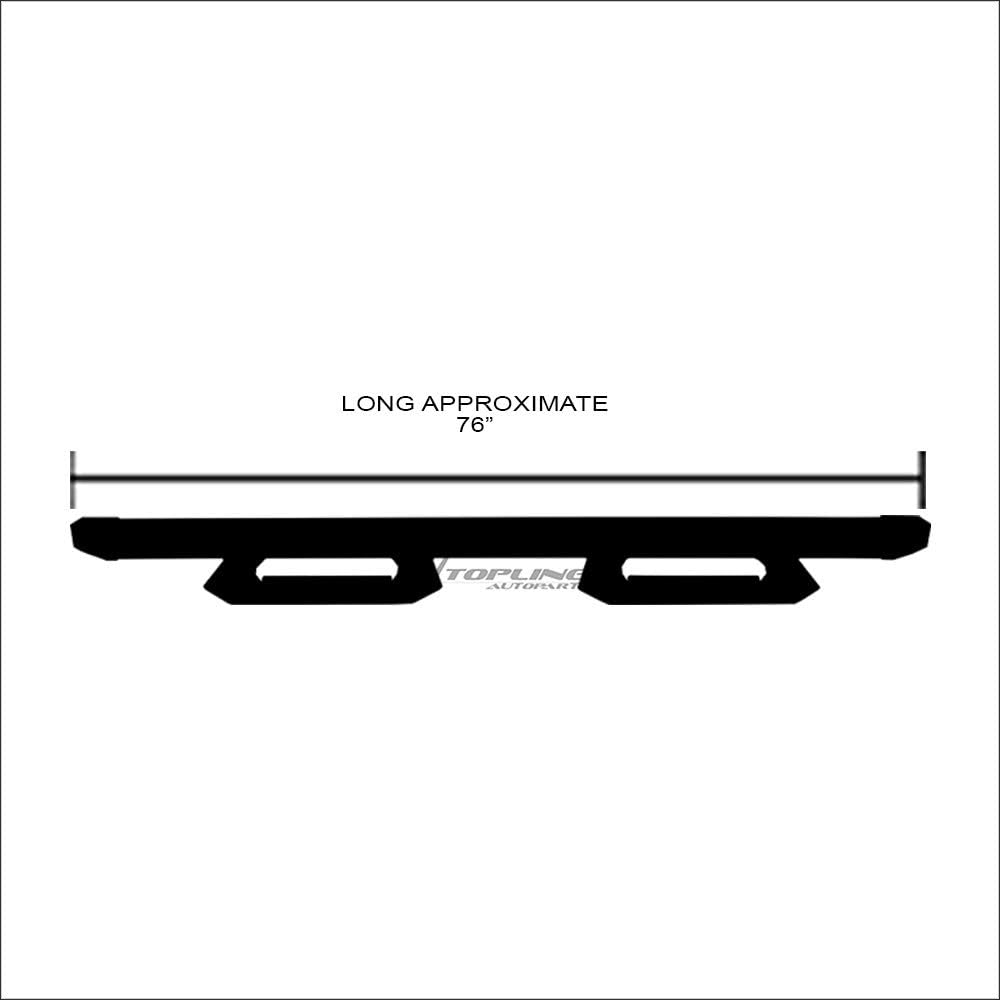 Matte Black Aluminum Drop Step Side Nerf Bars Running Boards X75751