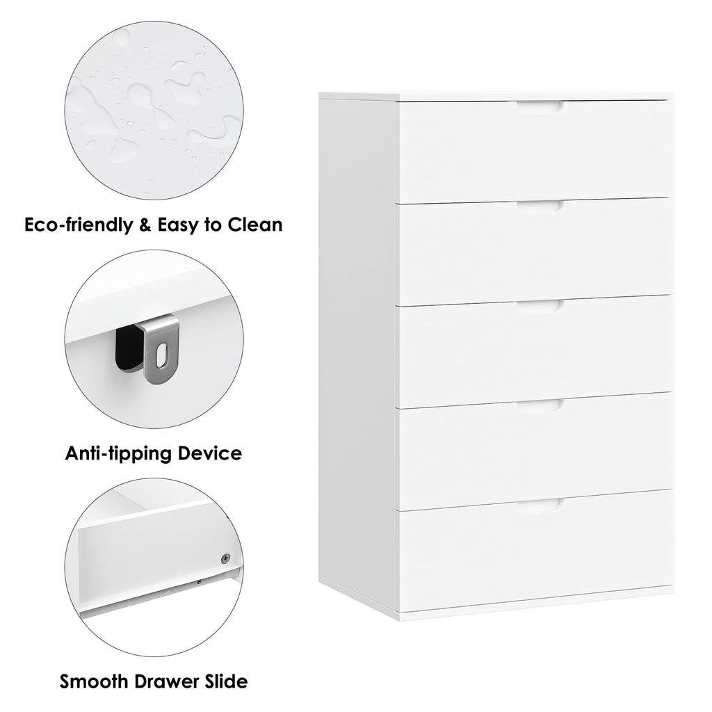 White 6 Drawer Dresser Z18988