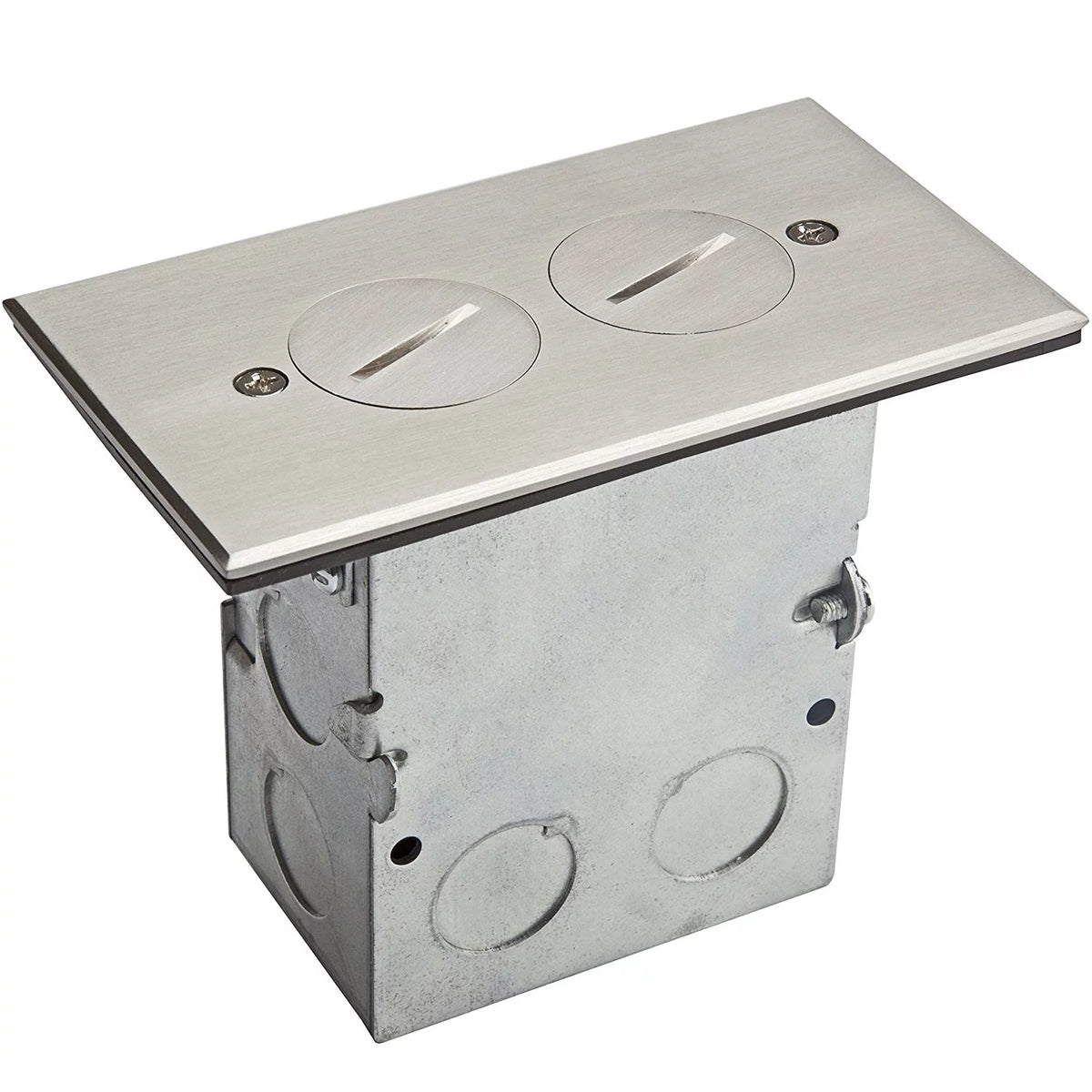 1 Gang 20A Tamper Weather Resistant Floor Box Electrical Outlet Kit F4318