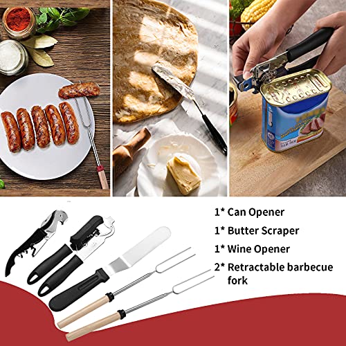 27 Piece Stainless Steel Camping Cookware Kit I675