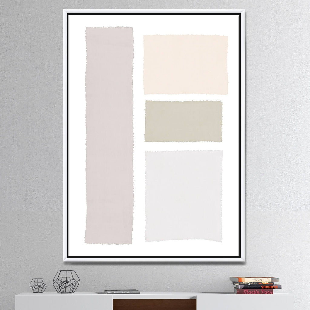 Brown Modern Geometric Framed Canvas S695965