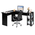 L-Shaped Computer Desk with Bookshelves W364566