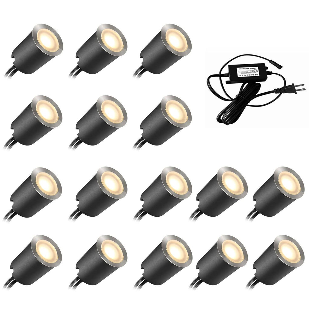 10-pcs 12V IP67 Waterproof Recessed LED Deck Light Kits R370