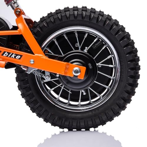 24V Electric Dirt Bike for Kids with Pneumatic Knobby Tires, Blue O31376