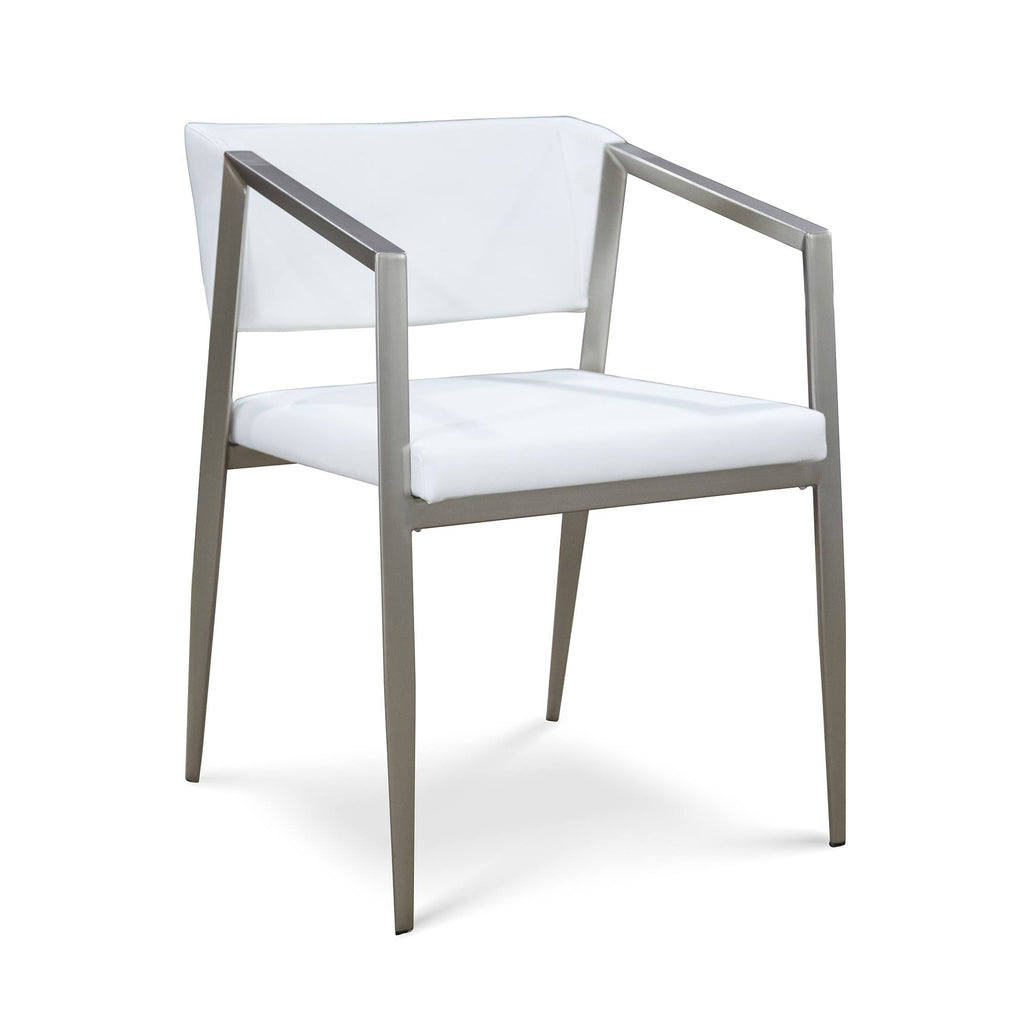 White/Stainless Steel Armchair Y3376