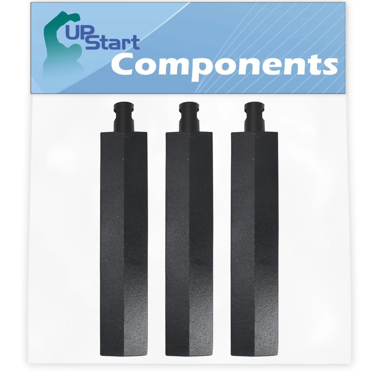 3-Pack Cast Iron BBQ Grill Tube Burner Replacement Parts 15 3/4" Y5742