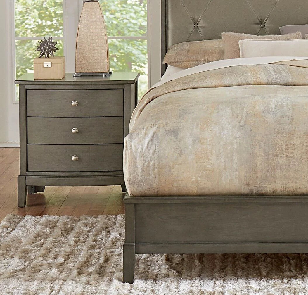 5pc Wooden Bedroom Furniture Set King Bed Dresser Mirror Nightstands W67059