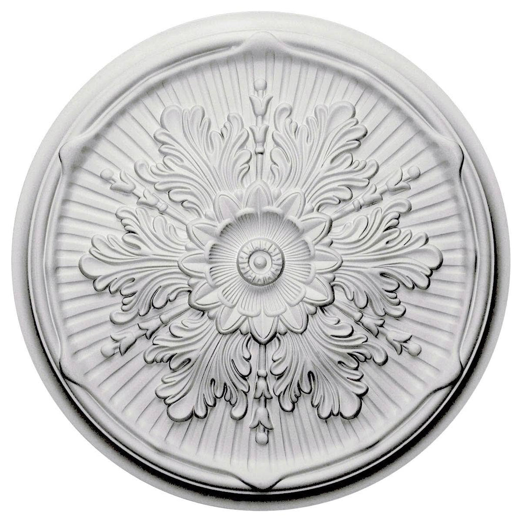 21 inch x 2 inch Hand-Painted Gray Ceiling Medallion D53985