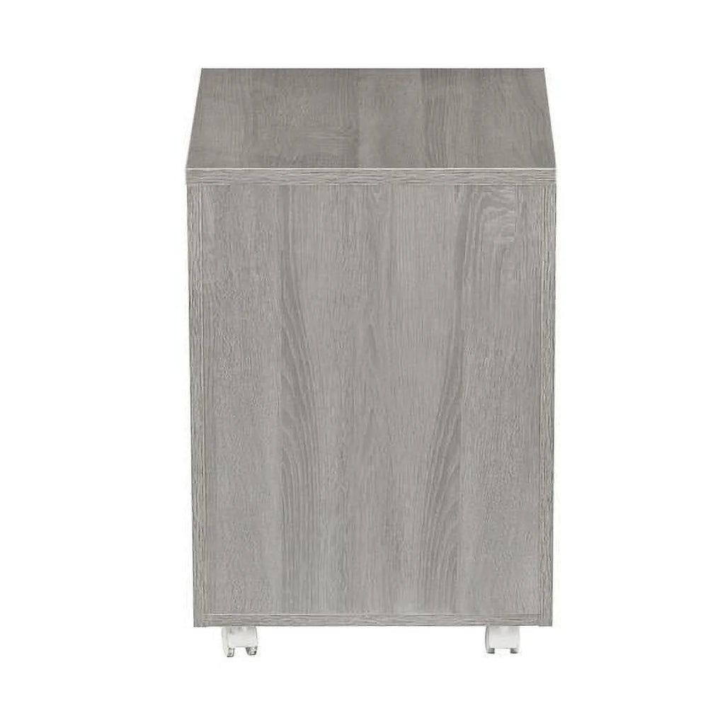 Grey Two Drawer Vertical Filing Cabinet with Lock W40589