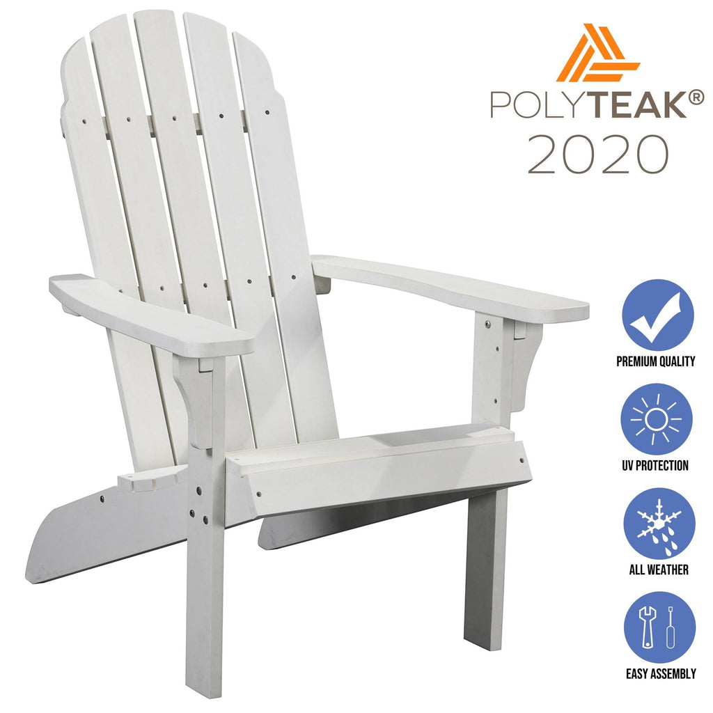 Brown Poly Faux Wood Adirondack Chair D615