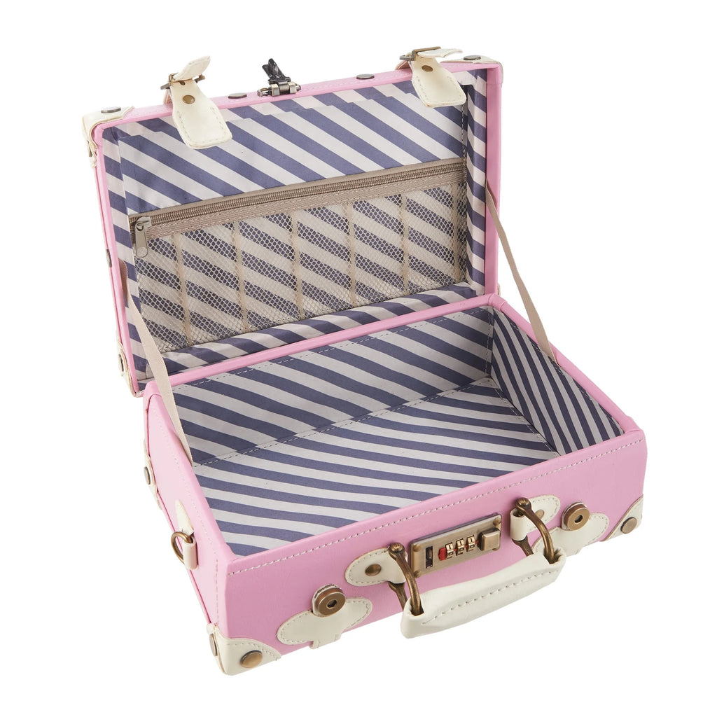 Vintage Hard Shell Suitcase Set with Spinner Wheels TSA Lock and Carry On Briefcase E300