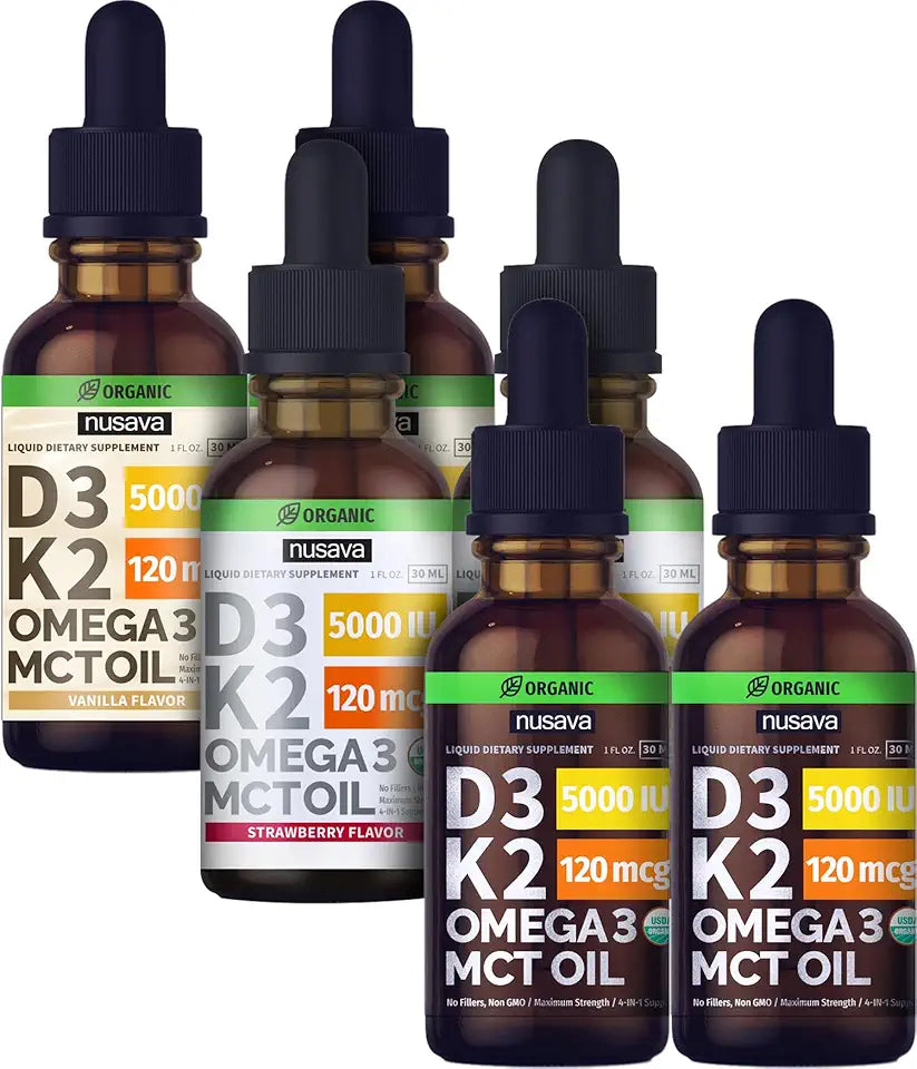 Unflavored Strawberry Vanilla D3 K2 Liquid Drops 2pk U56260