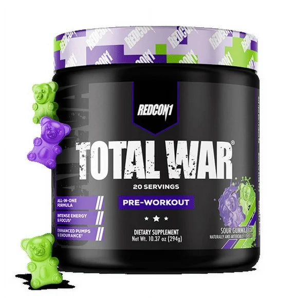 Pre Workout Powder Sour Gummy Bear 20 Servings S1539