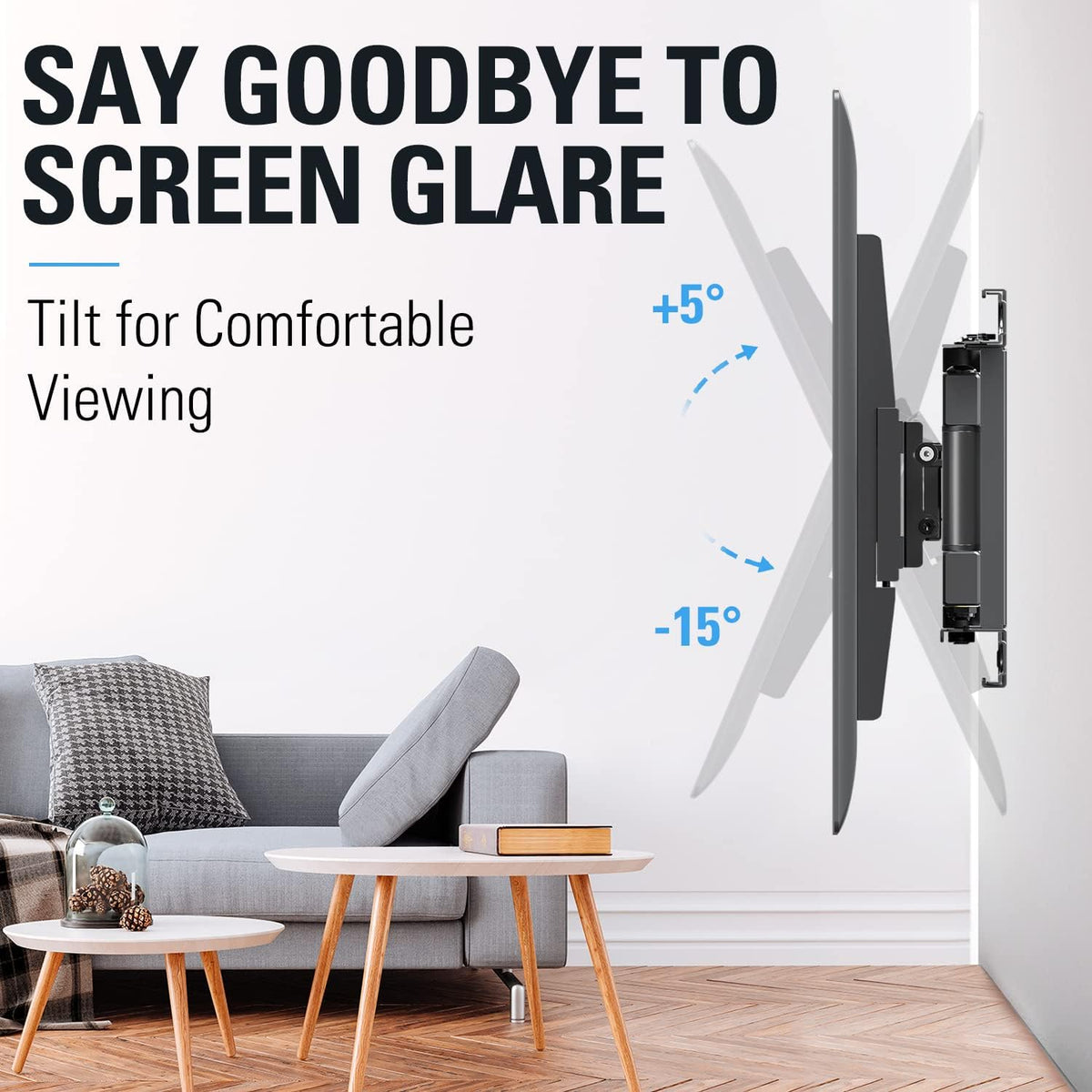 TV Mount Full Motion Dual Arms Max VESA 400x400mm 99 LBS Pack of 2 B74170
