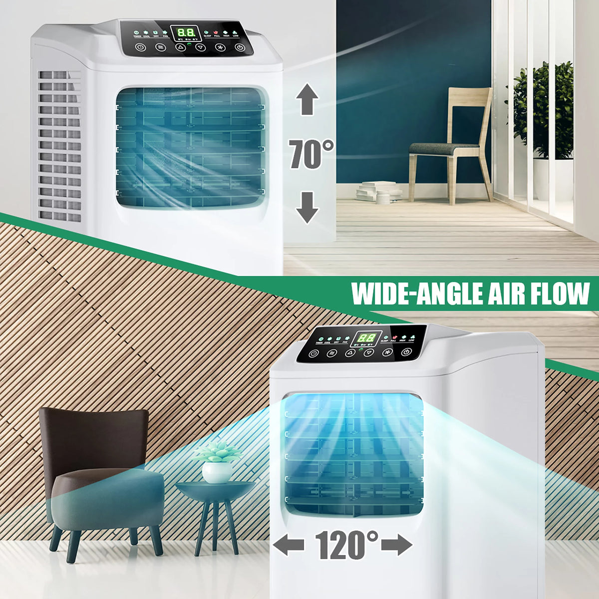 5500 BTU Portable Air Conditioner & Dehumidifier with Window Kit F94306