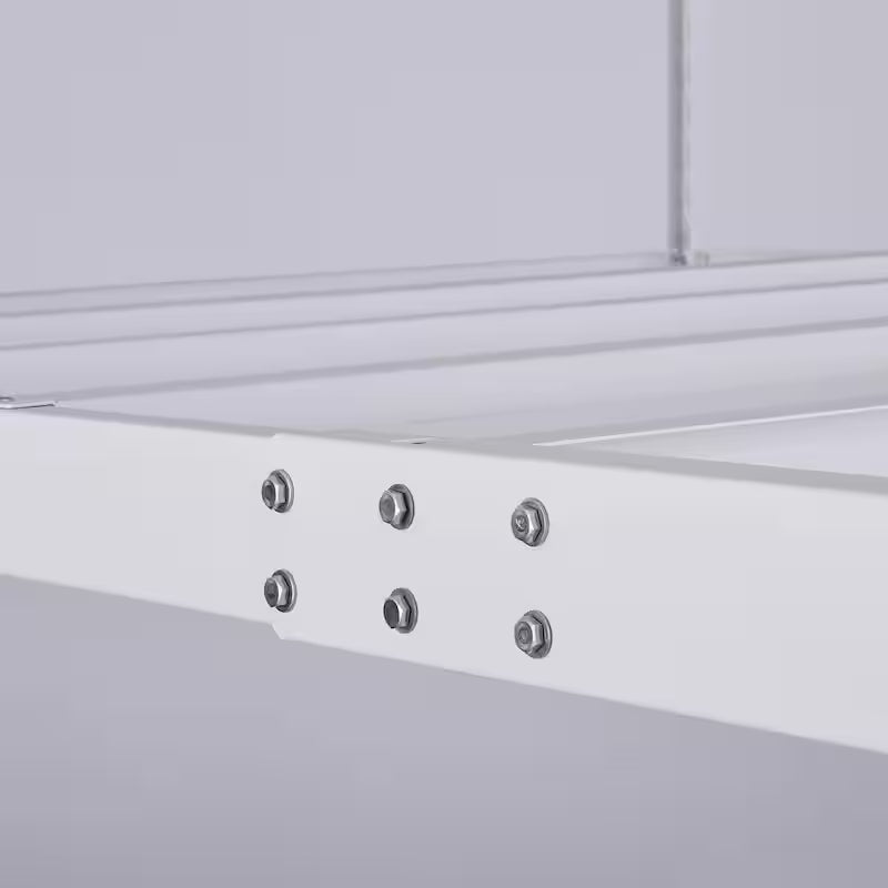 Adjustable Height White Overhead Ceiling Storage Rack W8020