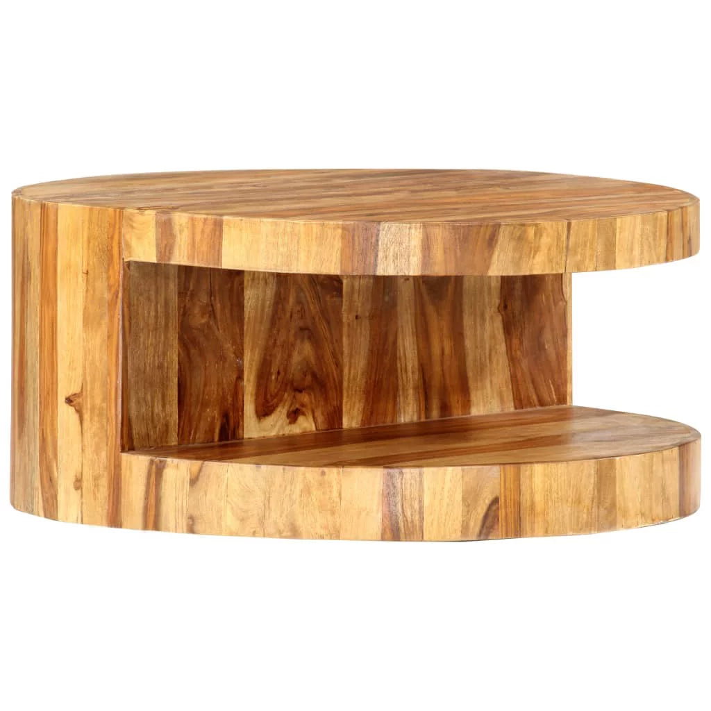 Round Coffee Table Solid Sheesham Wood J83566