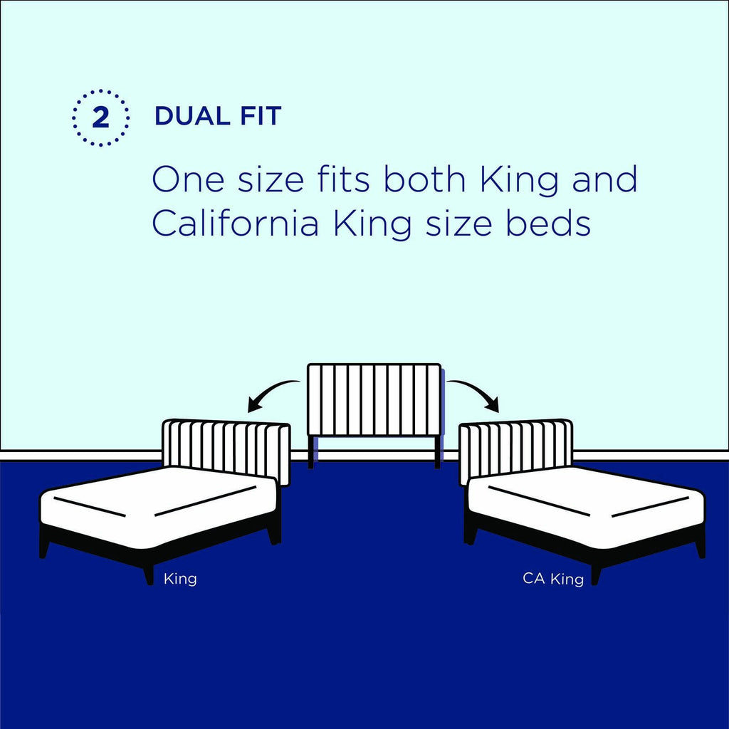 Navy Performance Velvet King/California King Headboard A84641