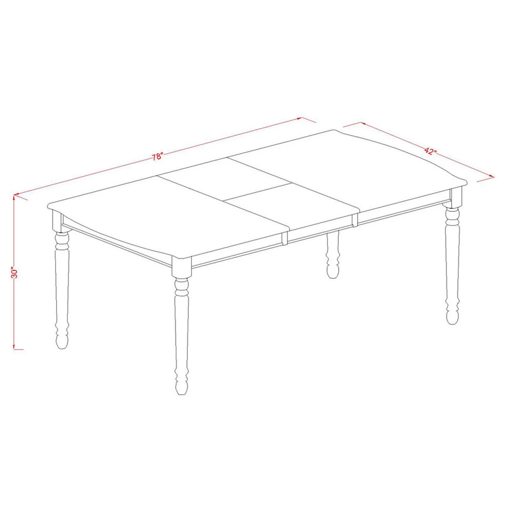 Wood Butterfly Leaf Dining Table X697836