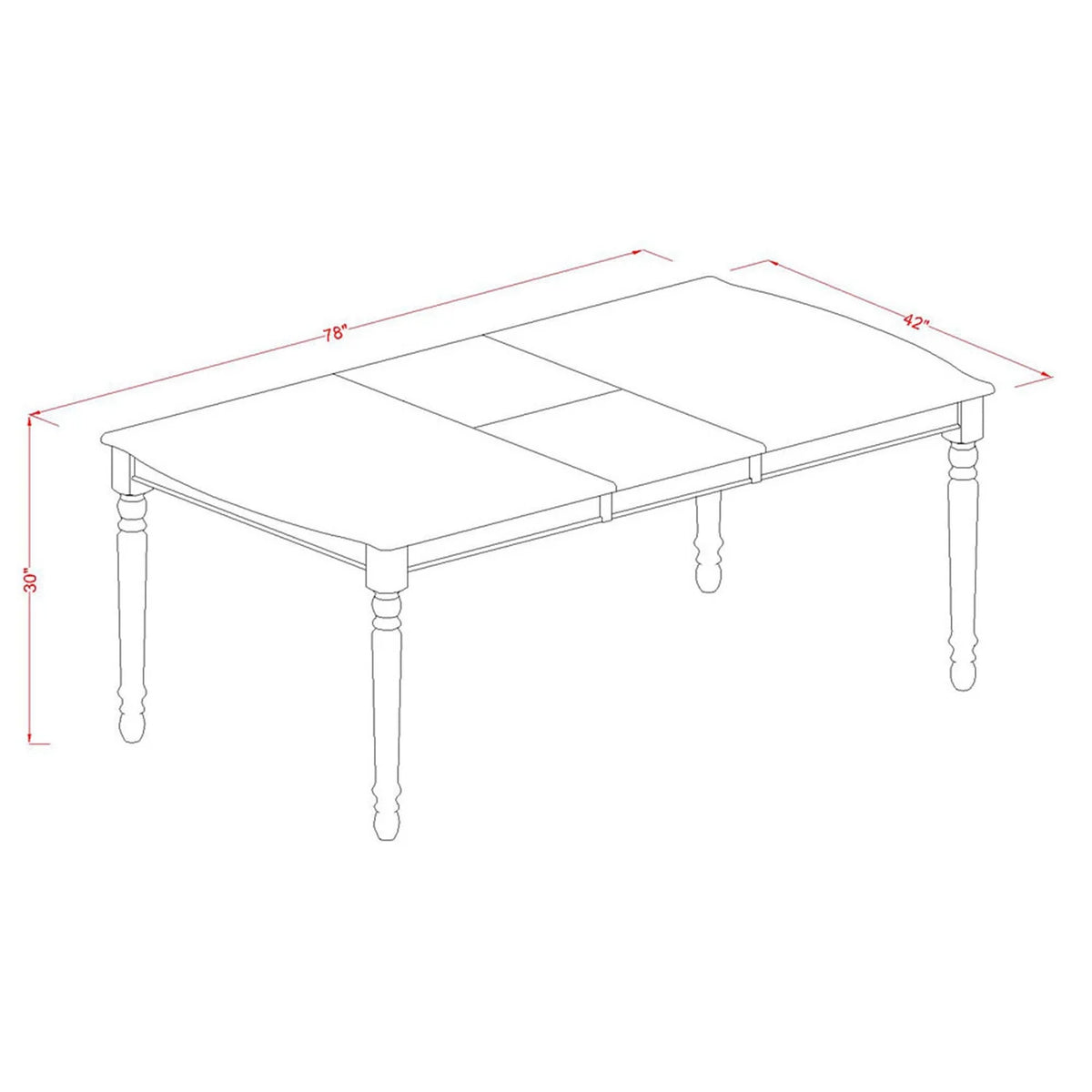 Wood Butterfly Leaf Dining Table X697836