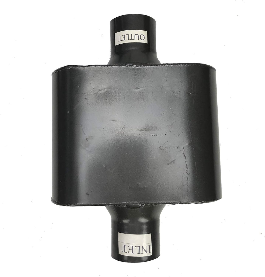 Pair of Single Chamber Performance Race Muffler 3" Center / Center Universal Steel Muffler Pack of 2 F696