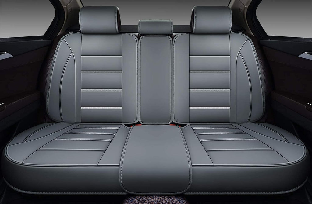 Leather Car Seat Covers Front Pair with Faux Waterproof Leather K584