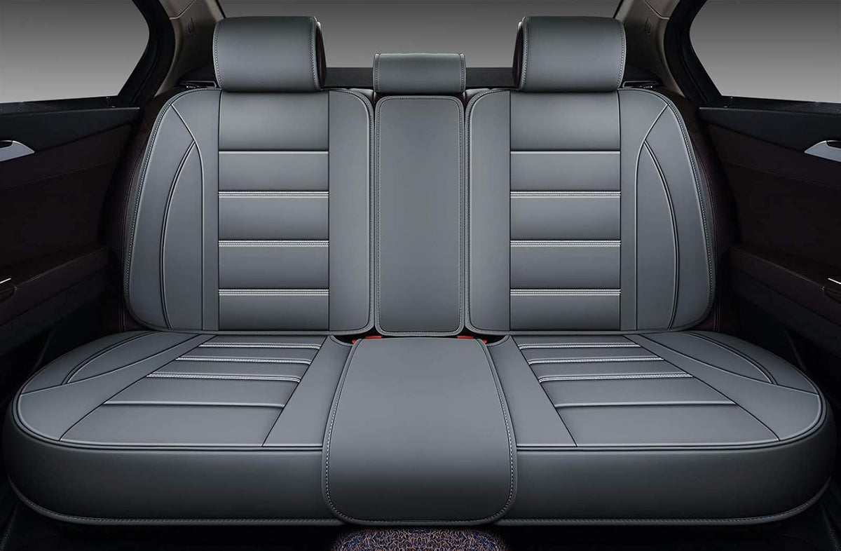 Leather Car Seat Covers Front Pair with Faux Waterproof Leather K584