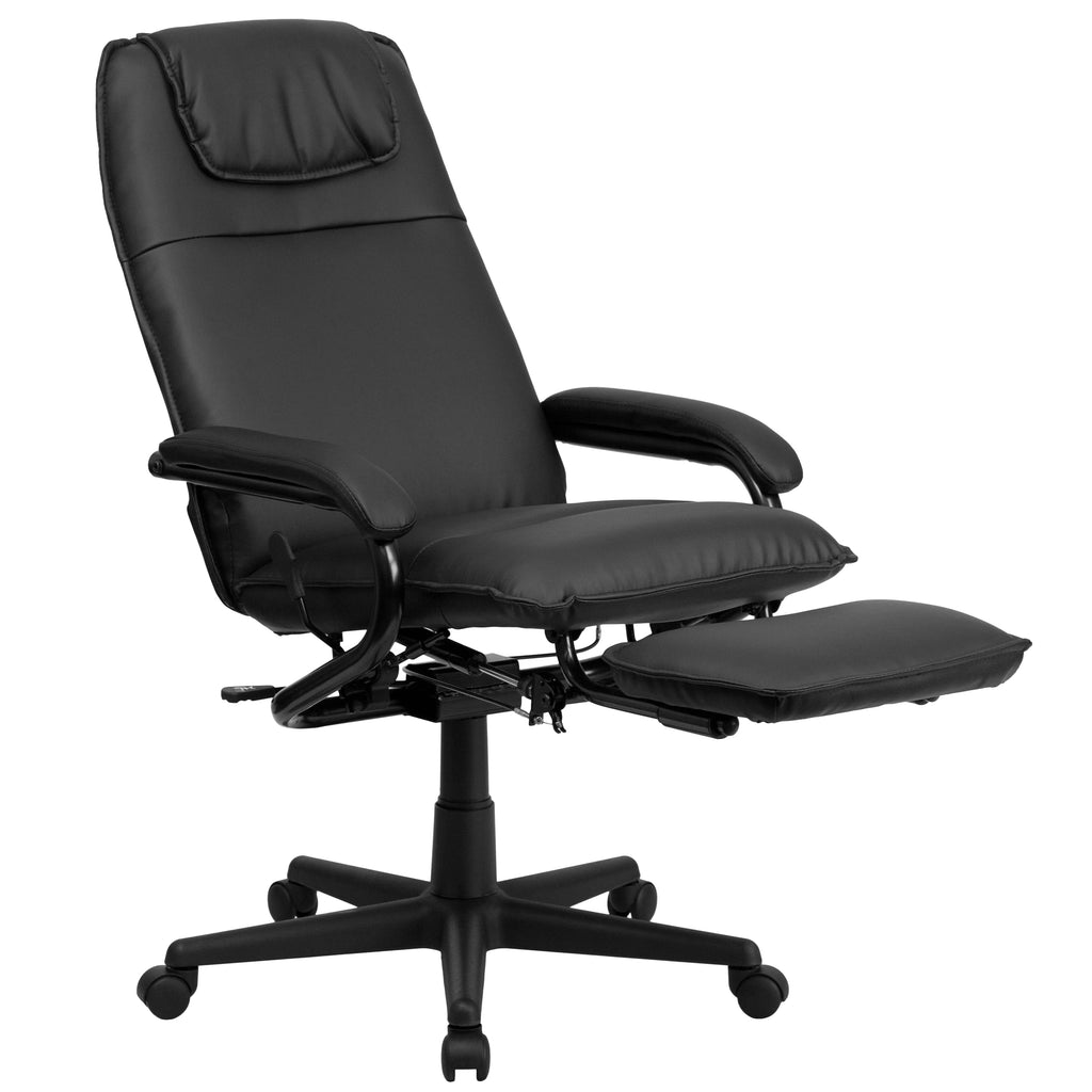 High Back Black LeatherSoft Executive Reclining Ergonomic Swivel Office Chair with Arms Y2363