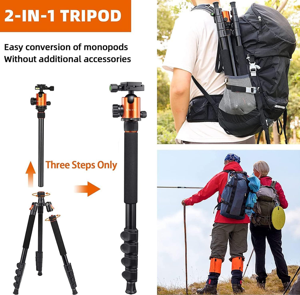 82 inches Aluminum Tripod with 360 Degree Ball Head, Pack of 2 T647470