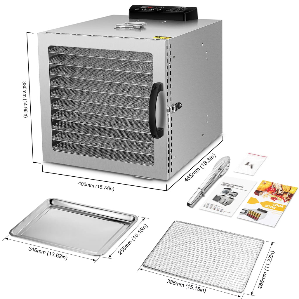 12 Trays Stainless Steel Food Dehydrator Y88984