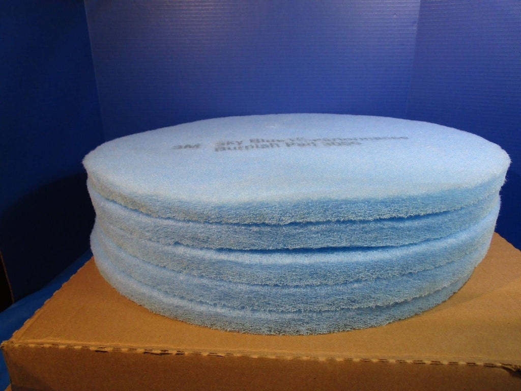 Sky Blue Hi-Performance Burnish Pad, 20 in, 5/Case C546