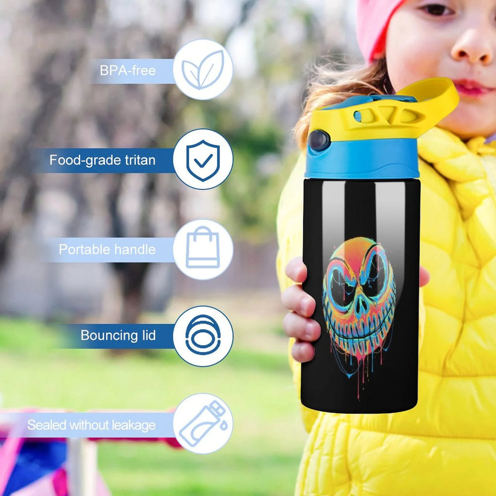 Insulated Stainless Steel Water Bottle with Straw F460418