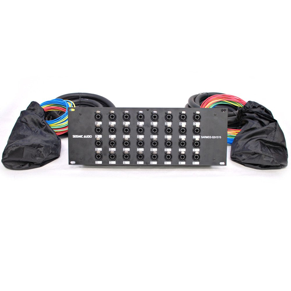 32 Channel TRS Combo Splitter Snake Cable with 5' and 30' XLR Trunks W6432