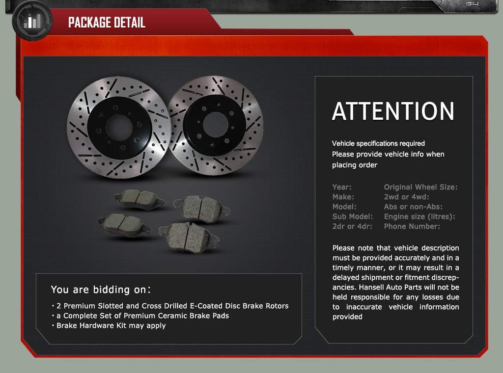 Front ECoat Drill&Slot Brake Rotors Pad Fit 08-13 Infiniti G37 w/Akebono Caliper R321