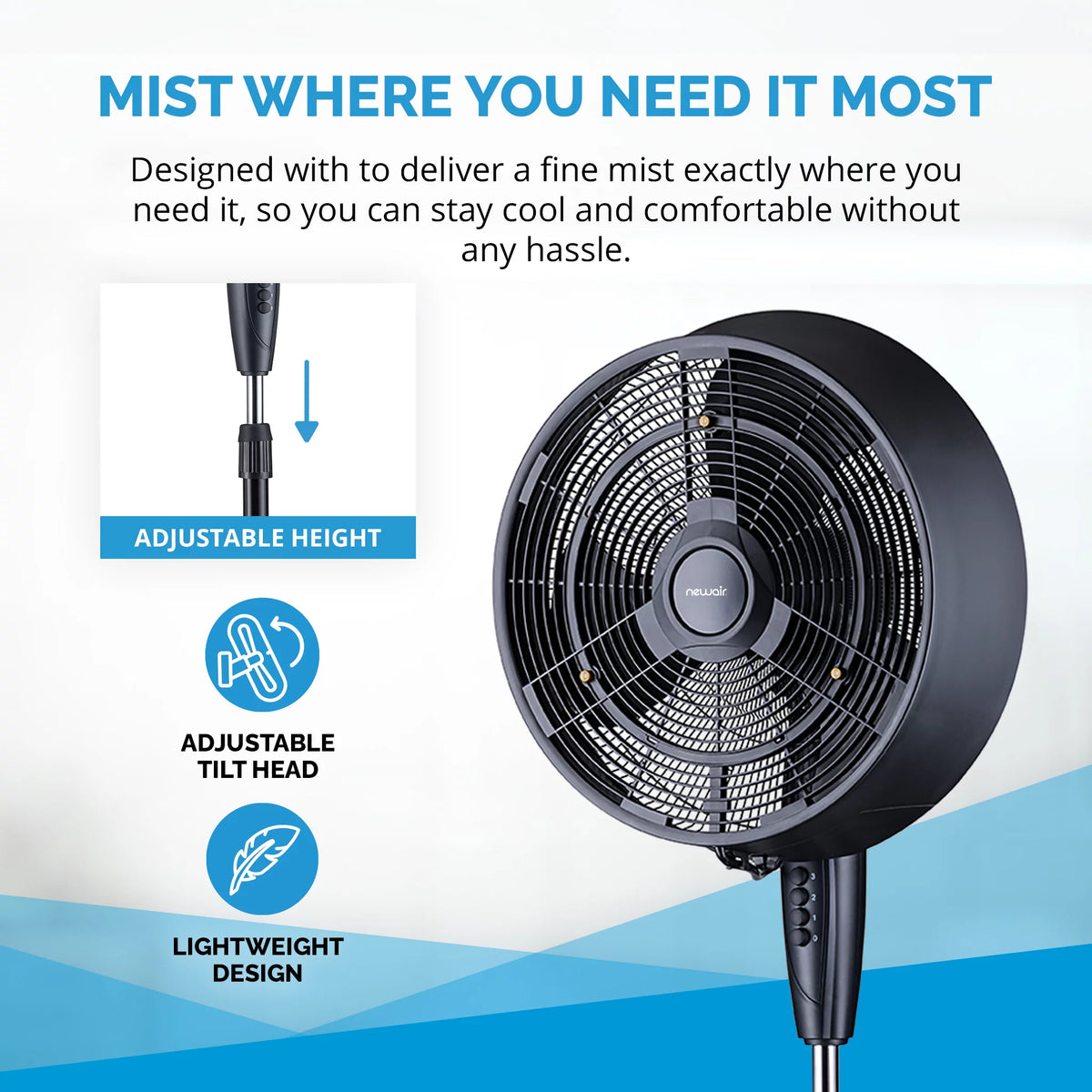 Outdoor Misting Fan & Pedestal Fan Q5725