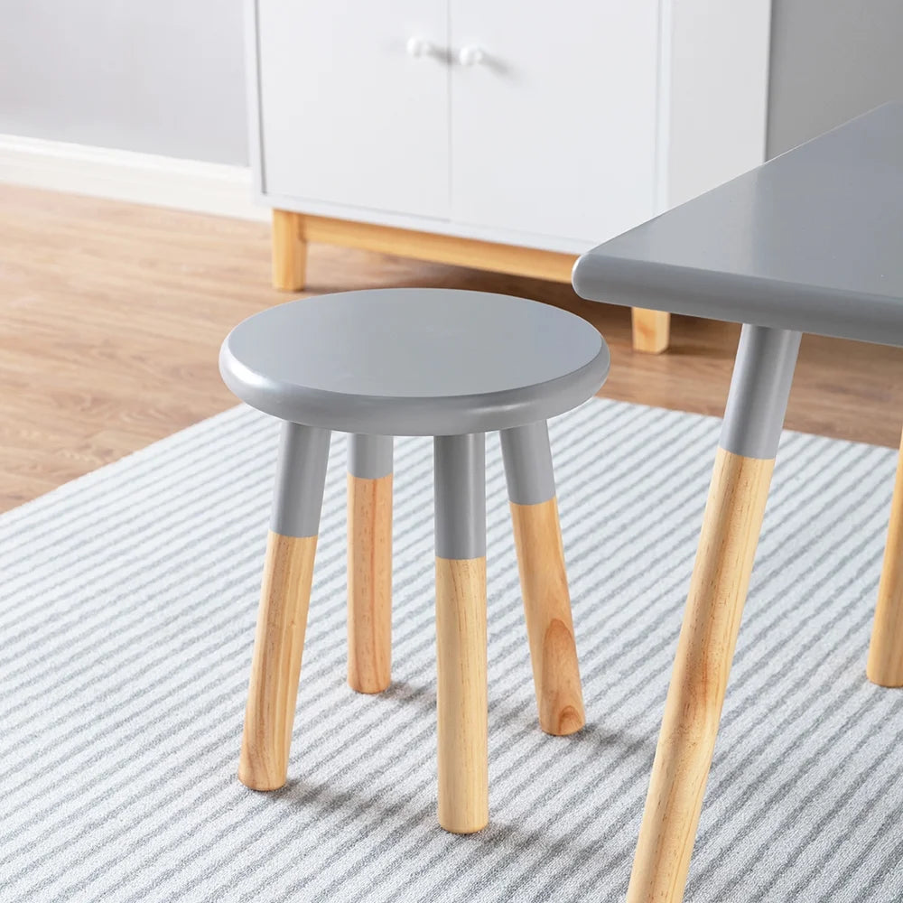 Gray Kids Table and Stool Set M697503