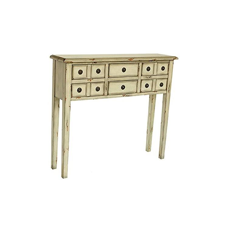 Antique White 6-Drawer Console Y92841