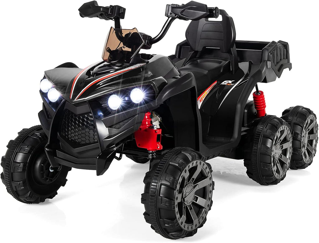 12V Battery Powered 6 Wheels Electric Ride on ATV (Black) J750105