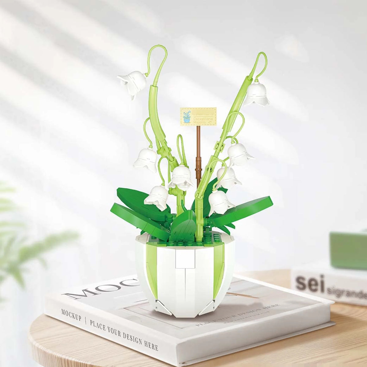 White Bell Orchid Bouquet Building Block Set V61741