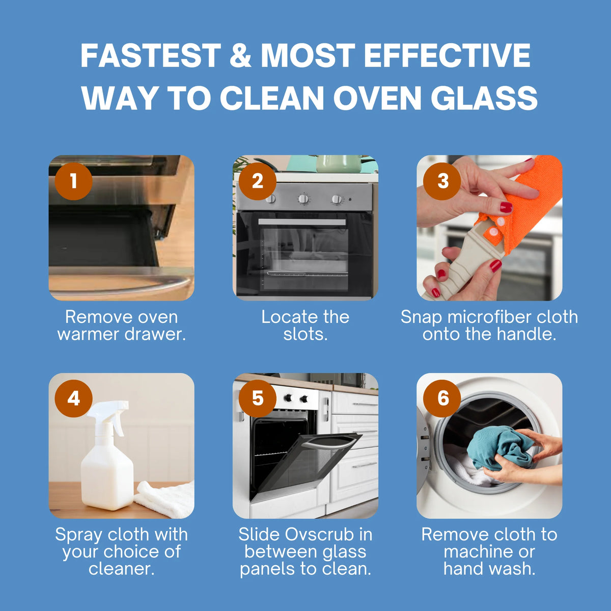 Oven Glass Cleaner with Microfiber Cloth C348471