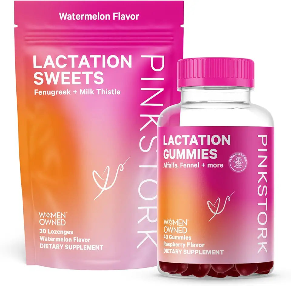 Lactation Gummies and Sweets Supplement Duo with Milk Thistle, Alfalfa, and Fenugreek D415209