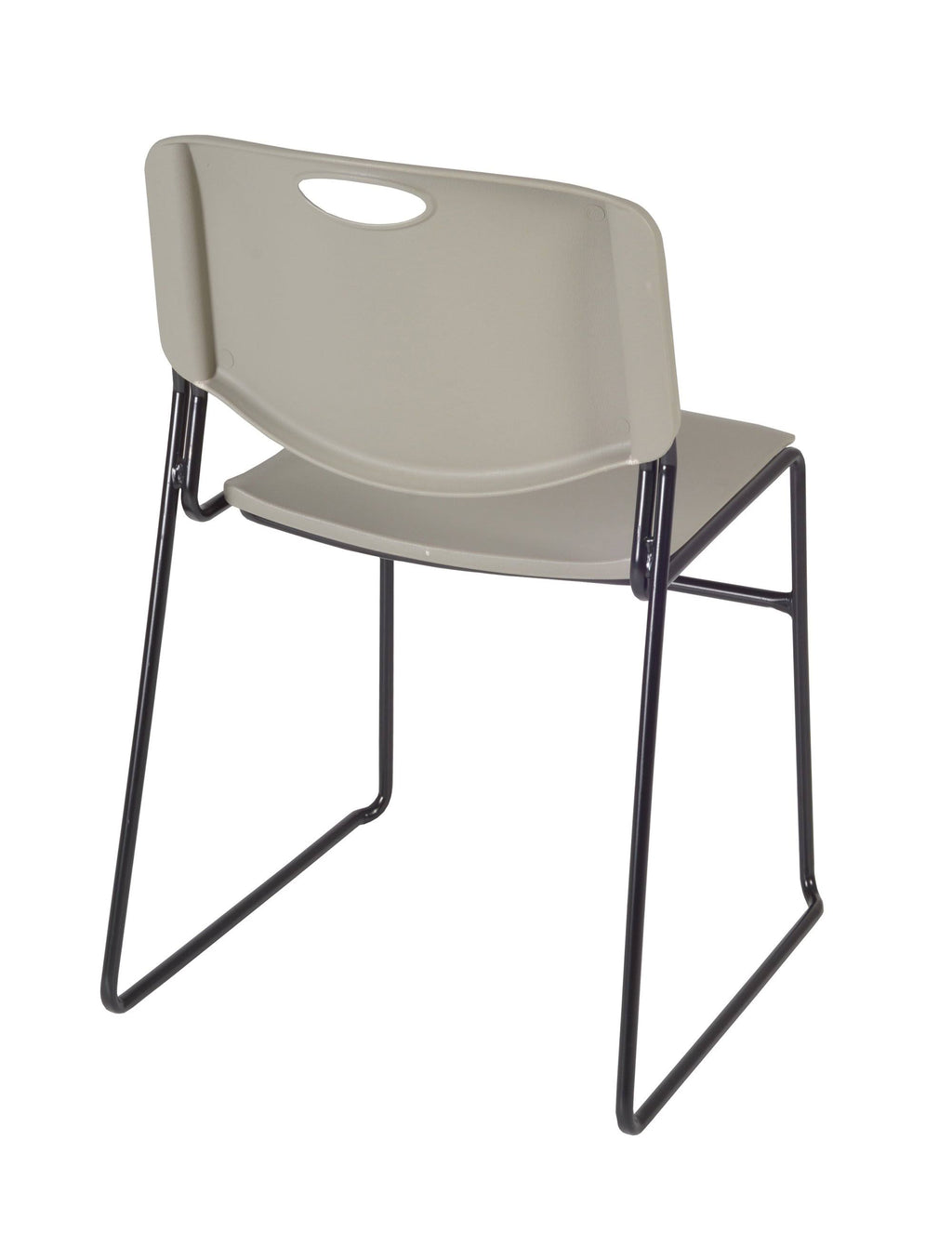 Cherry Training Table and 2 Grey Stack Chairs C783338